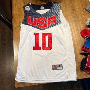 Kyrie Irving USA jersey.